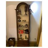 23X8X80 DOME DISPLAY SHELF WITH 2 DRAWERS