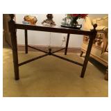 29.5X29.5 DARK WOOD SIDE TABLE WITH BAMBOO LOOK