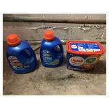 LAUNDRY SOAP, ONE FULL CLOROX, ONE PARTIAL AND