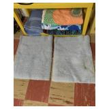 LARGE BEACH TOWELS, BLUE BATHMATS