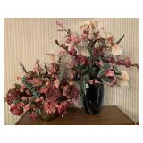 2 LARGE SILK FLOWER ARRANGEMENTS