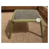 GREEN METAL STEP STOOL