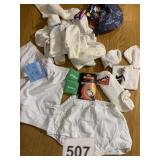 SOCKS, NEW UNDER GARMENTS LG. BAG FULL
