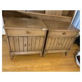 BROYHILL NIGHTSTAND 1 DRAWER 2 DOOR 24" H X 22" W