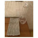 WILTON METAL ASPARAGUS SERVING PIECE AND GLASS