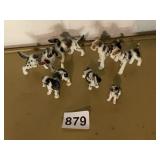 FINE BONE CHINA MINIATURE DOG FIGURINES, MADE IN