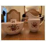 SPODE SUGAR AND CREAMER SET