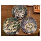 3 LIMITED EDITION COLLECTORS PLATES, THE UNICORN