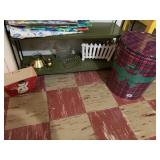BRASS CANDLE SET, FENCE LOOK PLANTER, ICE BUCKET,