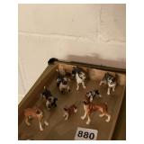 FINE BONE CHINA MINIATURE DOG FIGURINES, MADE IN