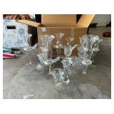 CANDLE HOLDER W/ BUD VASES