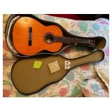 YAMAHA ETERNA EC-12 ACOUSTIC GUITAR, ONE POPPED