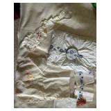 HAND STITCHED PILLOWCASES, KING SIZE FLAT SHEET
