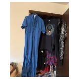 ENTIRE CLOSET OF CLOTHING INCLUDING WALLS BLUE