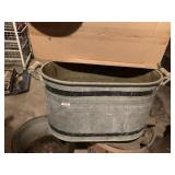 GALVANIZED STEEL WASH TUB WITH INTERESTINGLY