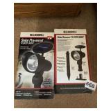 2 SOLAR POWERED FLOOD LIGHTS