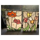 2 STAINED GLASS SUN CATCHERS