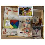 VINTAGE GAMES INCLUDING MONOPOLY, PYTHAGORAS,