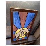 FRAMED STAINED GLASS SUN CATCHER