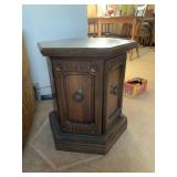 OCTAGONAL STORAGE SIDE TABLE
