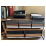 CLOCK, CASSETTE STORAGE AND VHS STORAGE