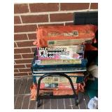 10 FIRE LOGS, CHIMNEY SWEEP LOG AND LOG HOLDER