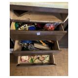 3 DRAWERS FULL OF COOKING TOOLS AND KITCHEN
