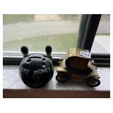 BOWLING BALL AND OLD CAR BANKS