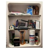 MEDICINE CABINET FULL, INCLUDING BRUT GAMBLER,