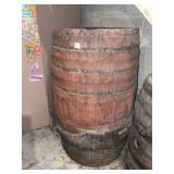 LARGE WOOD WINE BARREL