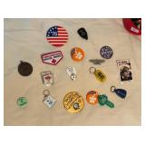 STEELERS CARD, STEELERS PIN, RED CROSS PATCH,
