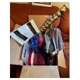 BOX OF WRAPPING SUPPLIES, BAGS, TISSUE PAPER,
