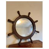 SHIPS WHEEL WALL MIRROR