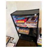 4 TIER PLASTIC SHELVING, CONTENTS NOT INCLUDED