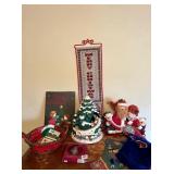 CHRISTMAS HANGING TAPESTRY, SLATE, BATTERY OP