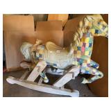 ROCKING HORSE PASTEL PAINTED