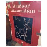 TWO OUTDOOR ILLUMINATED FIGURES