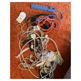 VARIETY OF COMPUTER CORDS AND CABLES, PLUG BAR,