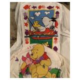 TABLE CLOTHES 3 NEW AND PICNIC BASKET W/ DAMAGE