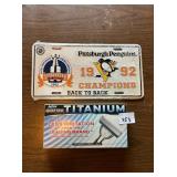 PITTSBURGH PENGUINS 1992 STANLEY CUP VANITY PLATE