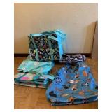 4 NEW REALLY NICE STURDY REUSABLE TOTE BAGS, TWO