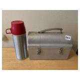 ALUMINUM THERMOS LUNCH PAIL WITH ORIGINAL