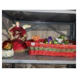 ANGEL, BASKET, SNOW GLOBE