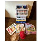3 COLLAPSIBLE CRATES FILLED WITH CHILDRENS BOOKS