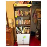 TALL NARROW BOOKSHELF WITH LOWER CABINET