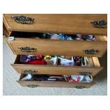 3 DRAWERS OF CHILDRENS BOOKS, CRAFT SUPPLIES,