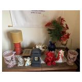 MOSAIC CANDLE HOLDERS, BUNNY FIGURINES, SOLAR