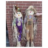 TWO SCARECROW DECORATIONS