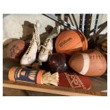 SKATES, FOOTBALL, BASKETBALL ETC.