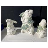 TRIO OF CERAMIC BUNNIES